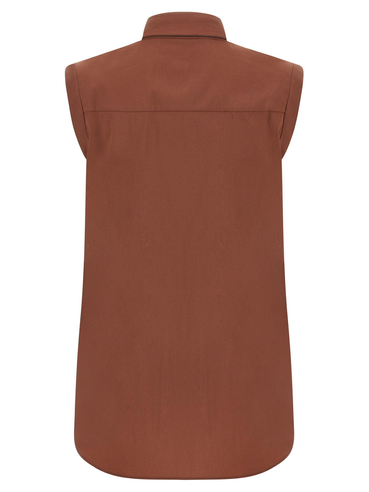 Brunello Cucinelli Brown Cotton Blouse