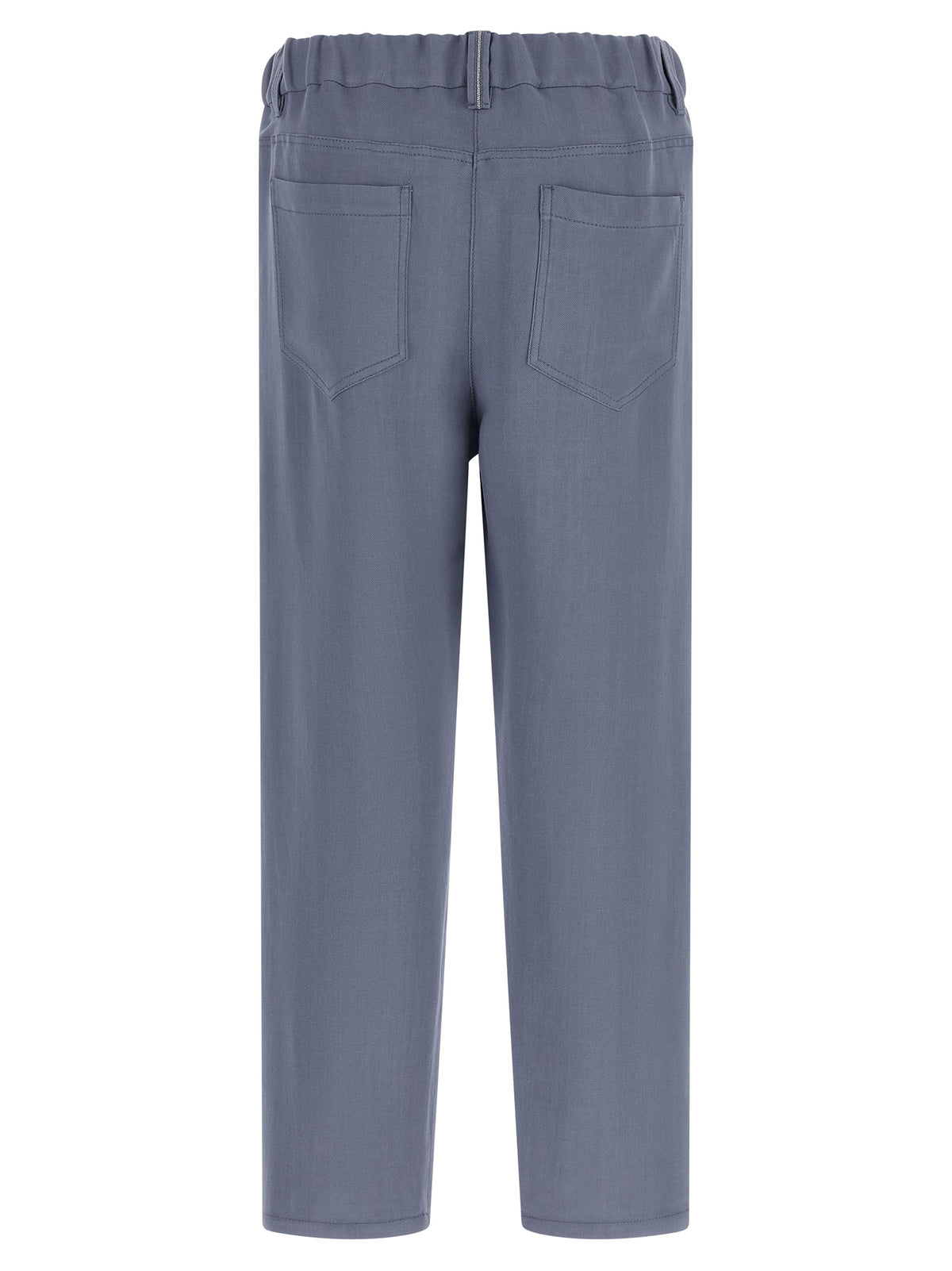 Brunello Cucinelli Blue Viscose Casual Pants