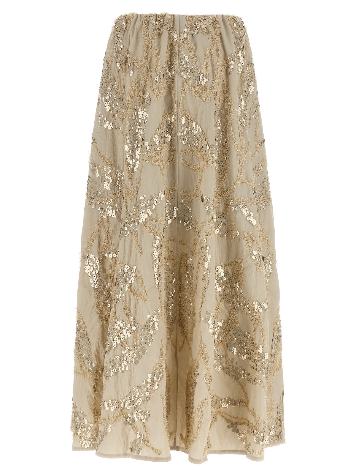 Brunello Cucinelli Beige Cotton Mini Skirt