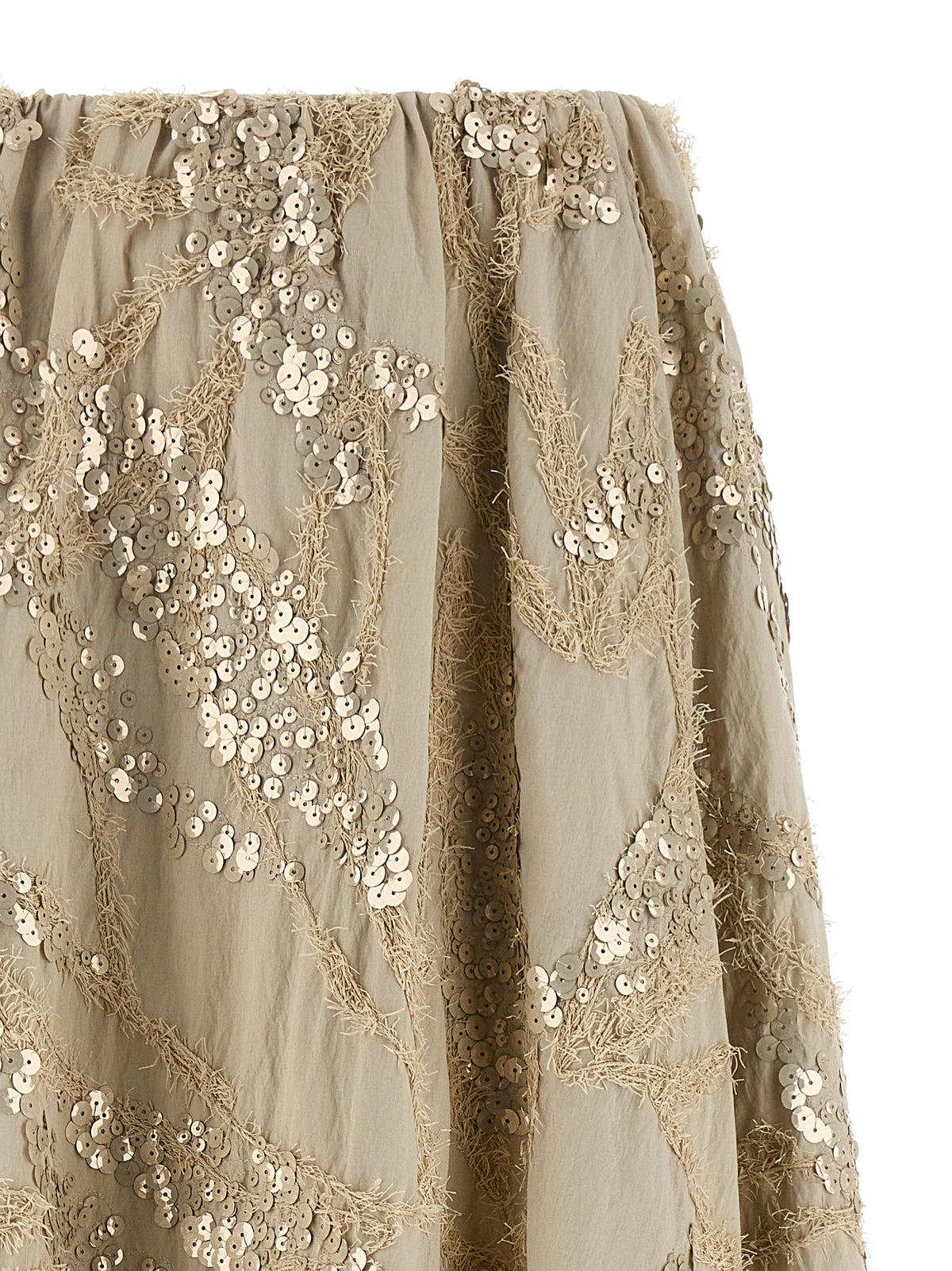 Brunello Cucinelli Beige Cotton Mini Skirt