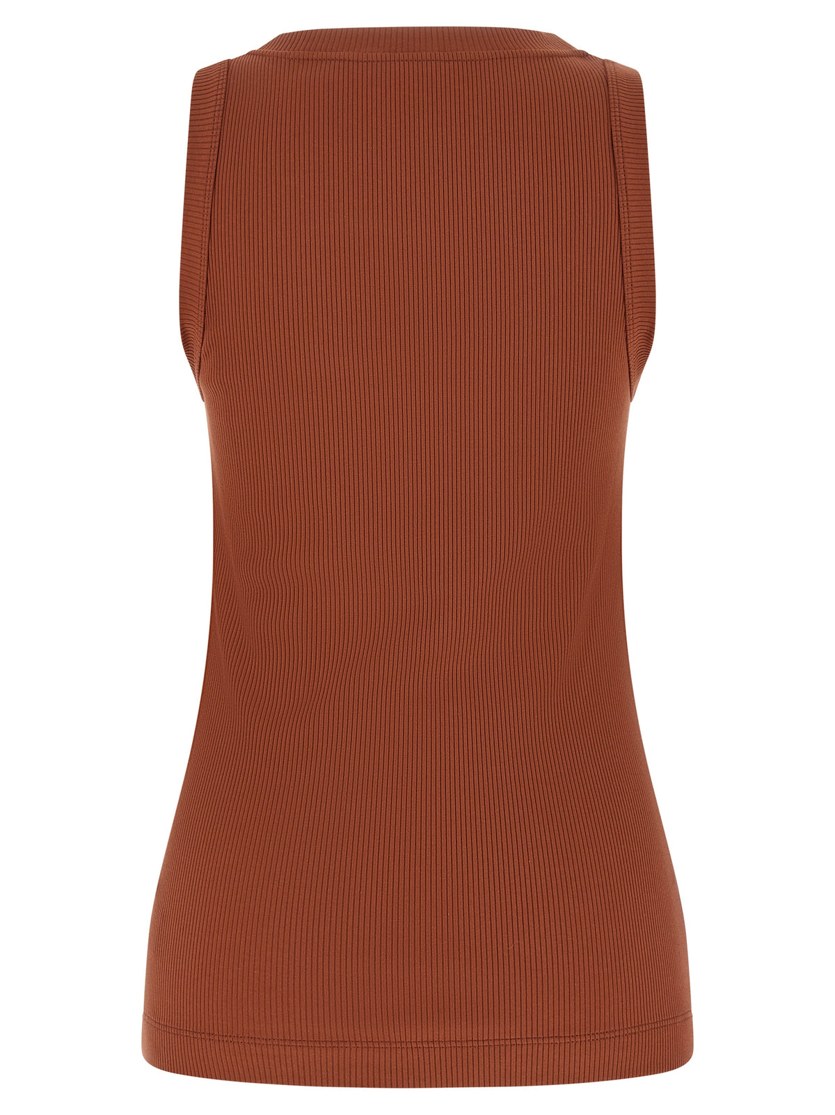 Brunello Cucinelli Brown Cotton Sleeveles T-Shirt