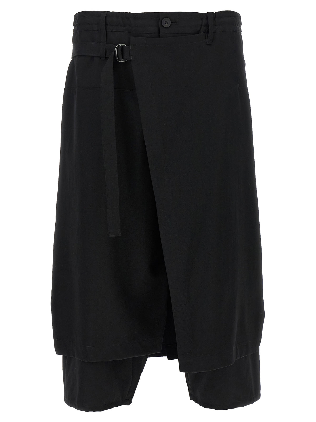 Yohji Yamamoto Black Wool Knee Length