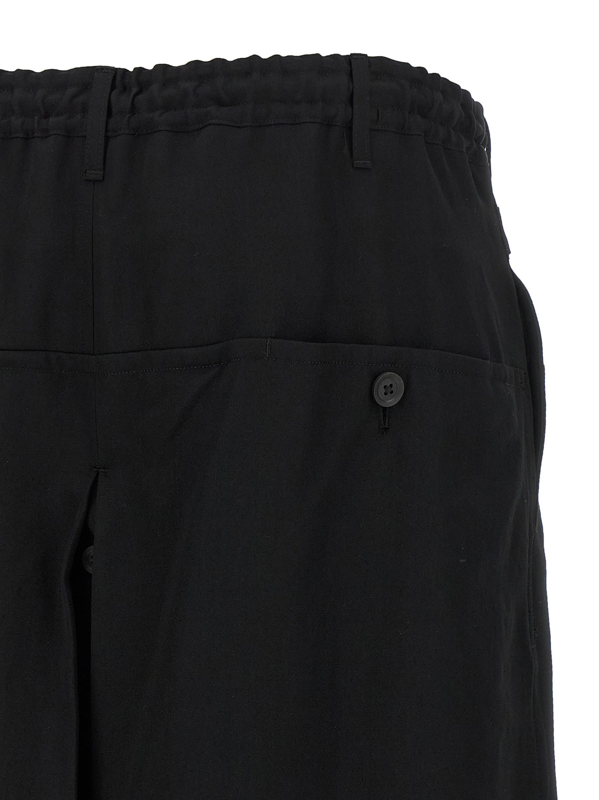 Yohji Yamamoto Black Wool Knee Length