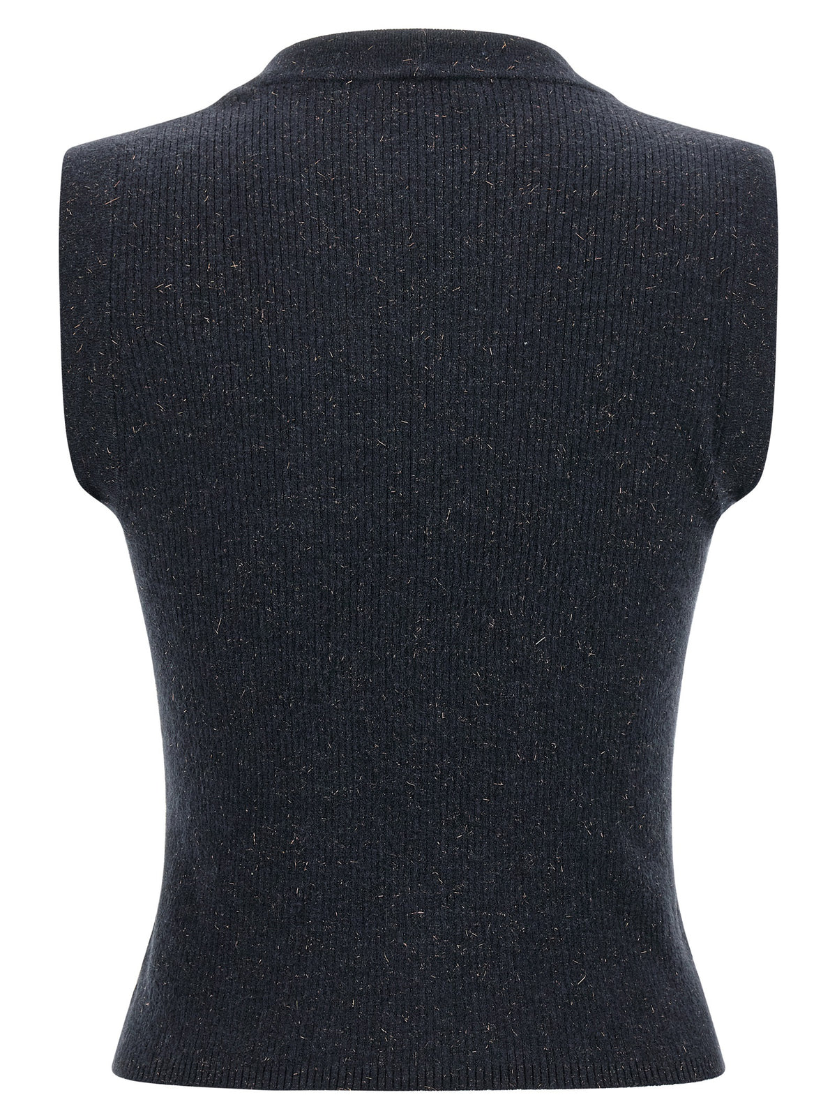 Brunello Cucinelli Blue Cashmere Sleeveless Jacket