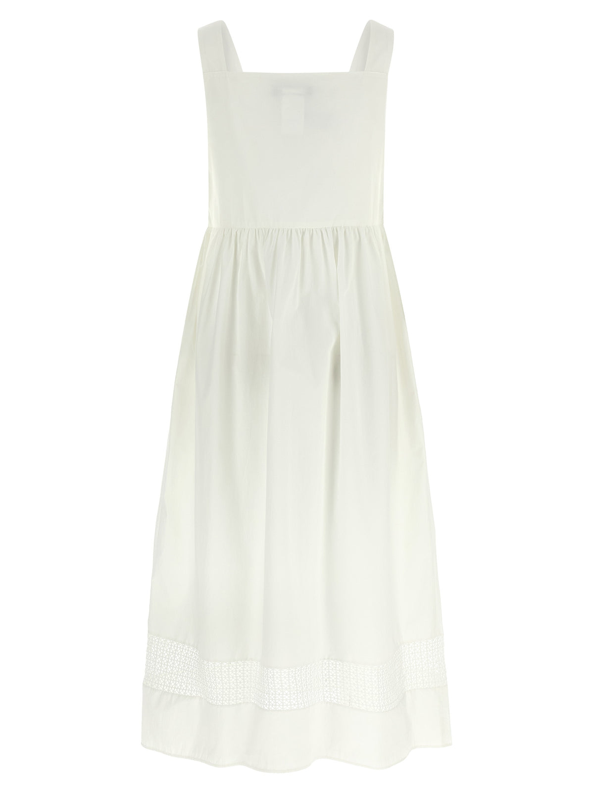 Max Mara White Cotton Long Dress