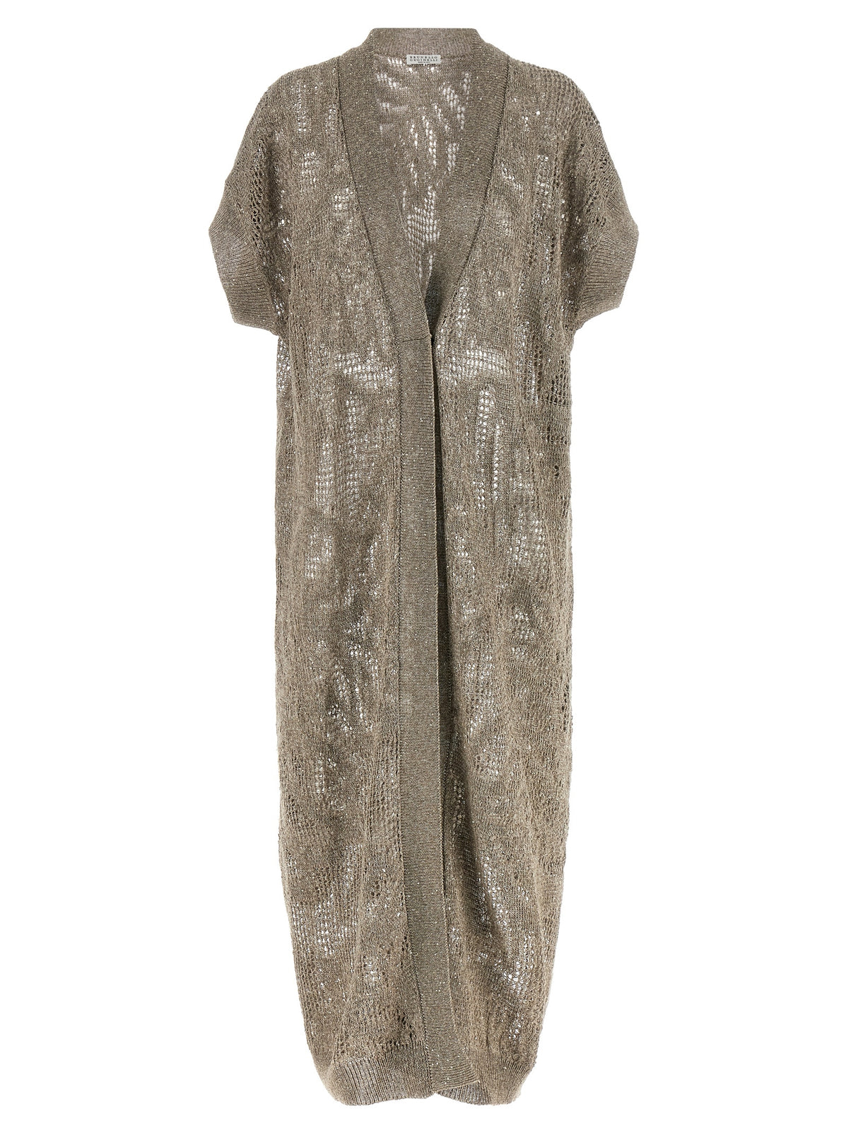 Brunello Cucinelli Brown Linen Cardigan