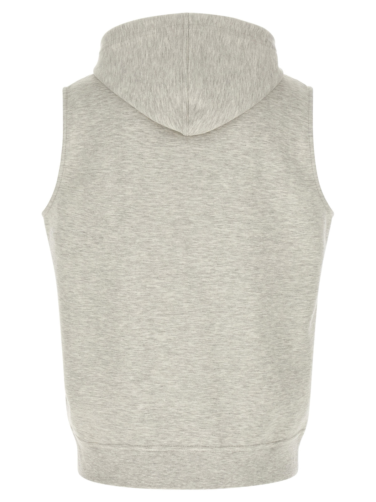 Brunello Cucinelli Gray Cotton Sleeveless Jacket