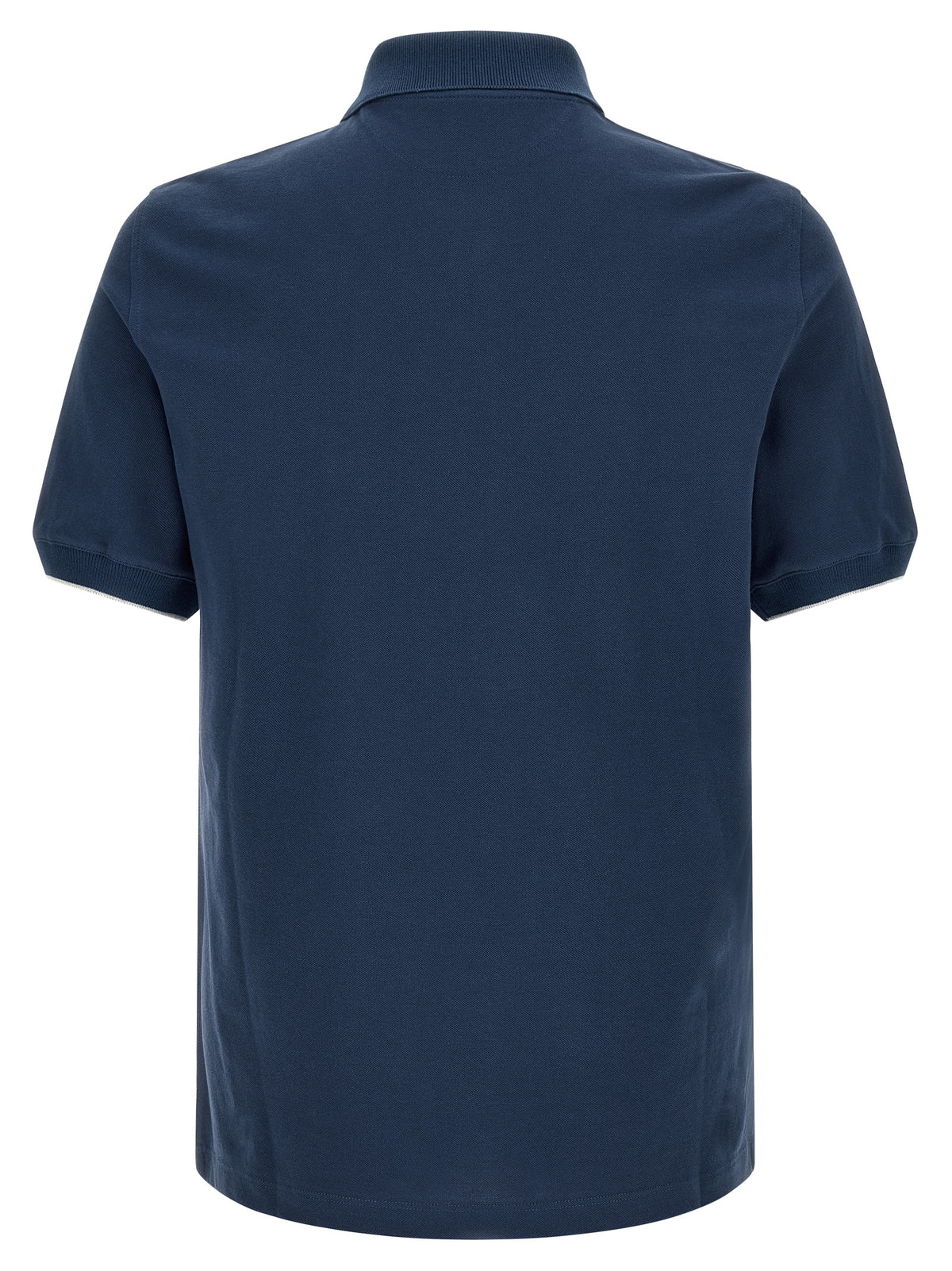 Brunello Cucinelli Blue Cotton Polo Shirt