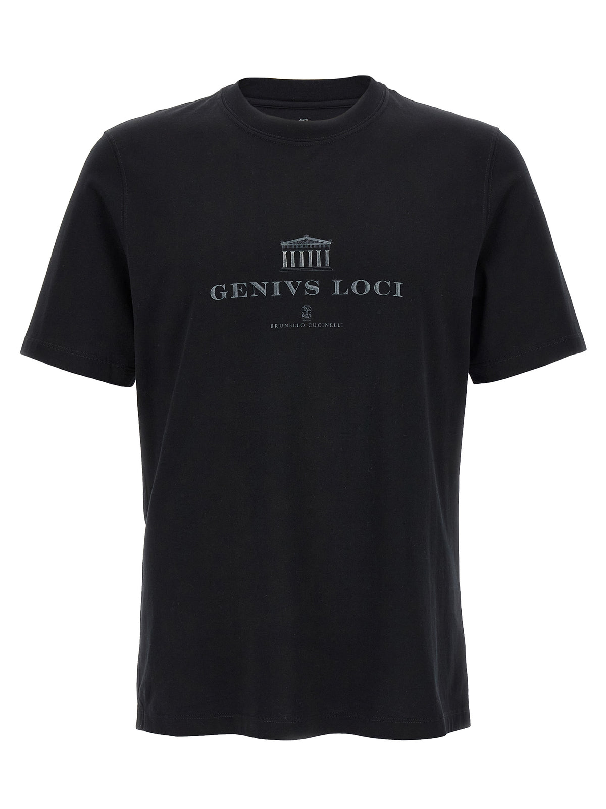 Brunello Cucinelli Black Cotton T-Shirt