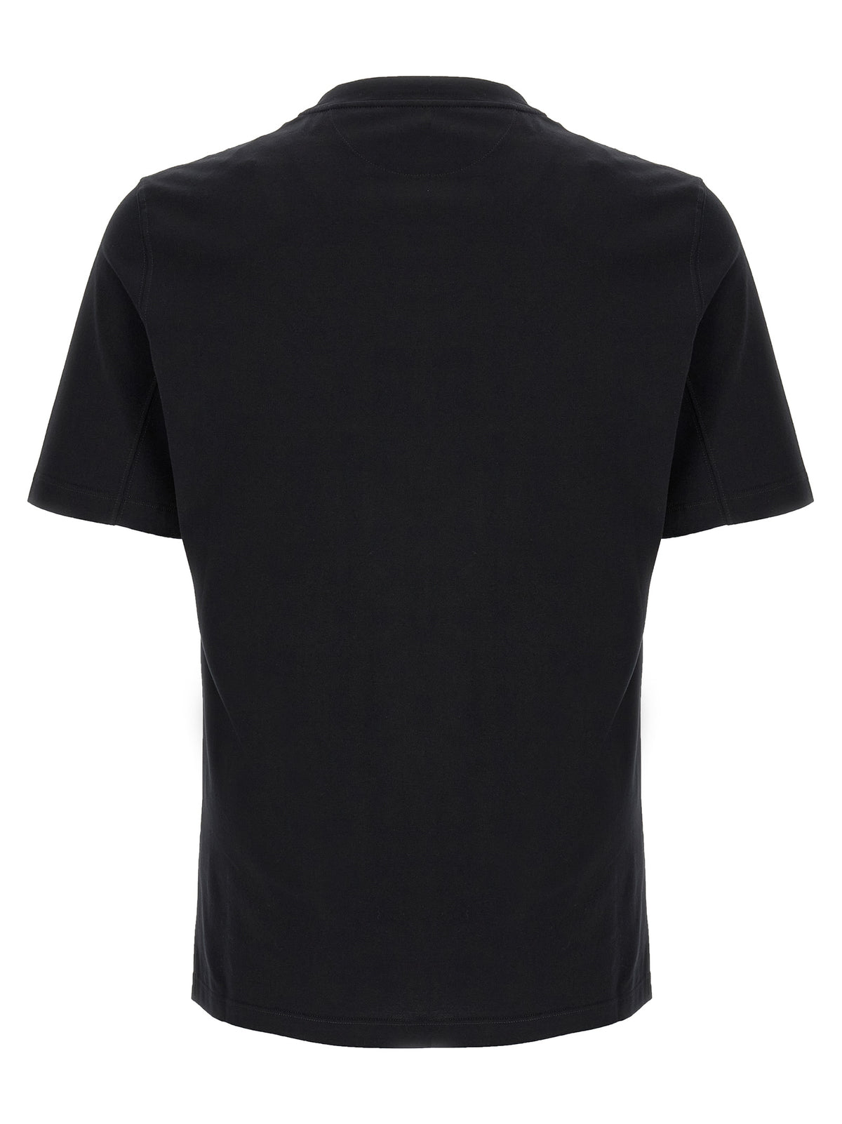Brunello Cucinelli Black Cotton T-Shirt