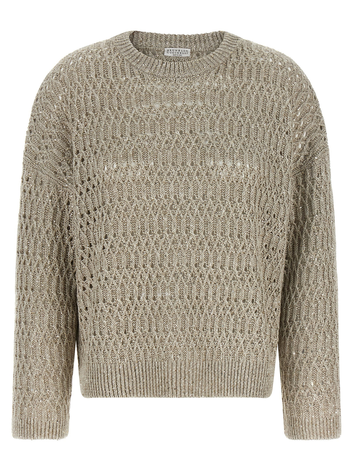 Brunello Cucinelli Beige Linen Cardigan