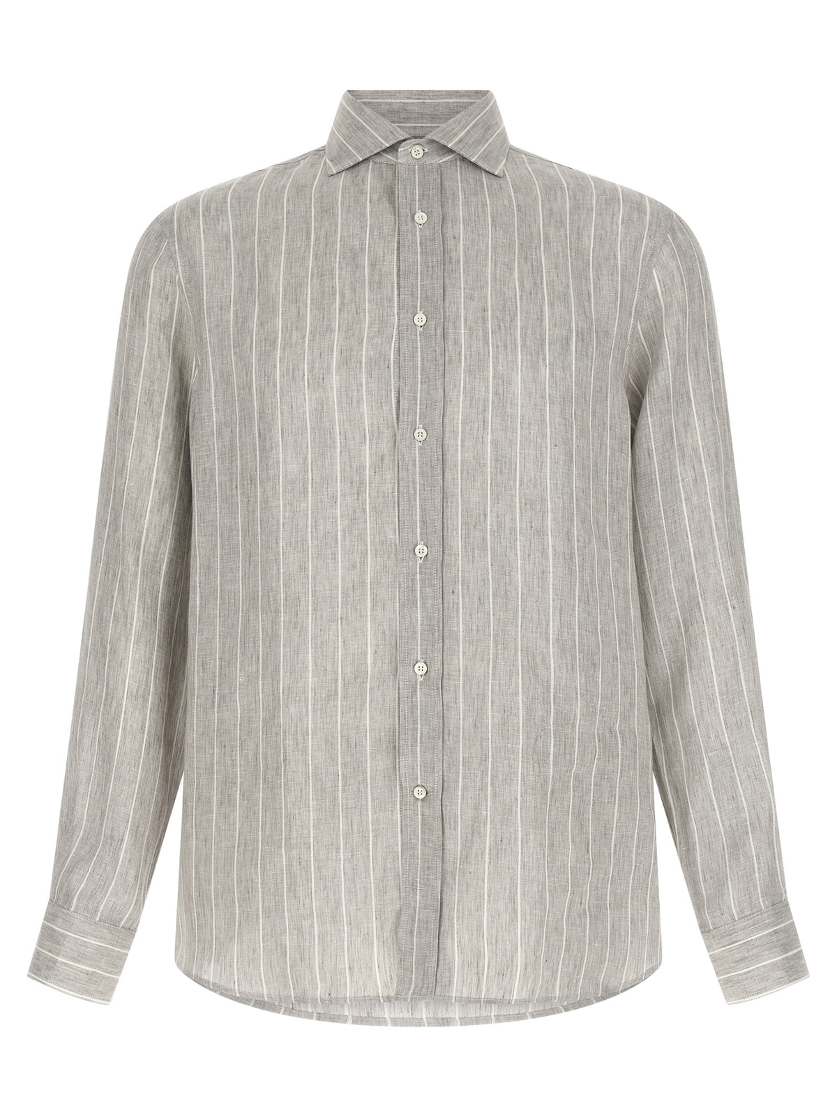 Brunello Cucinelli Gray Linen Blouse