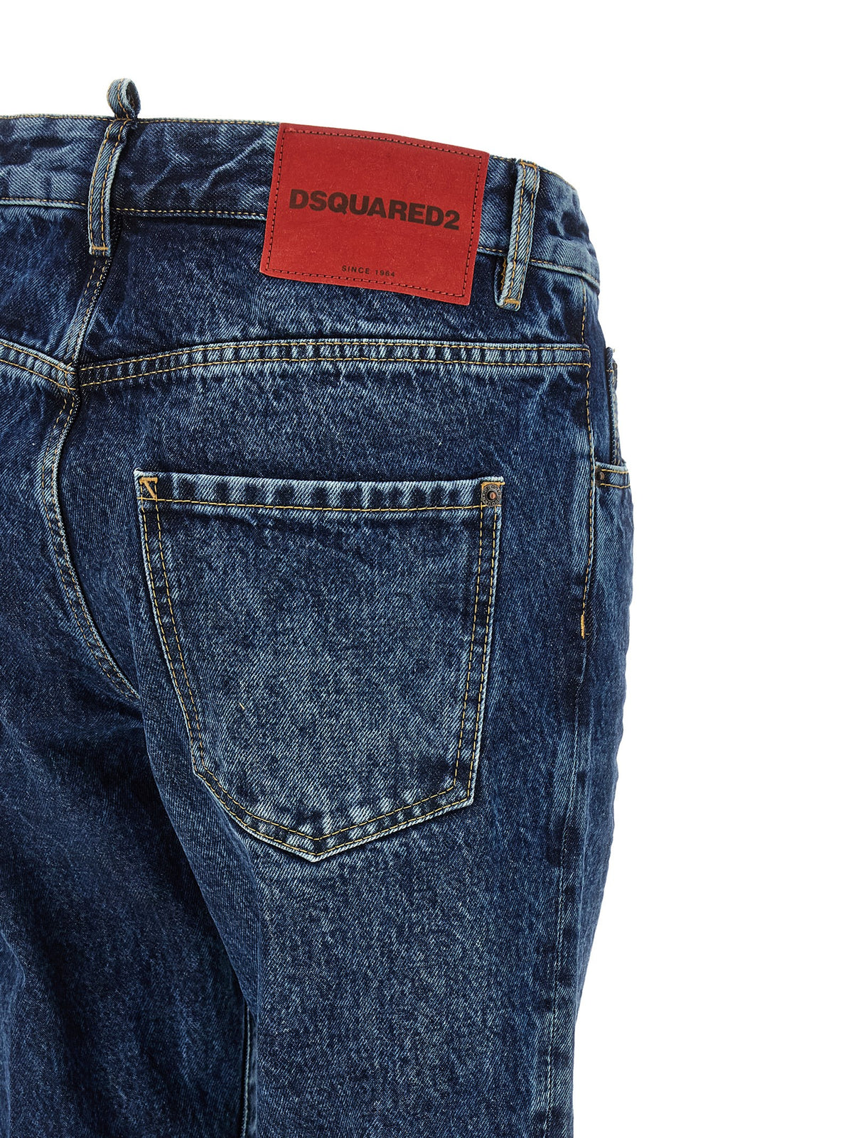 Dsquared² Blue Cotton Straight-Leg Jeans