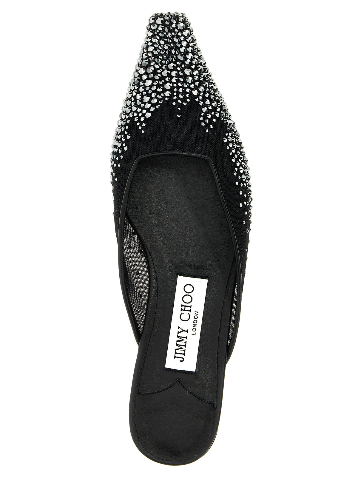 Jimmy Choo Black Textile Mules