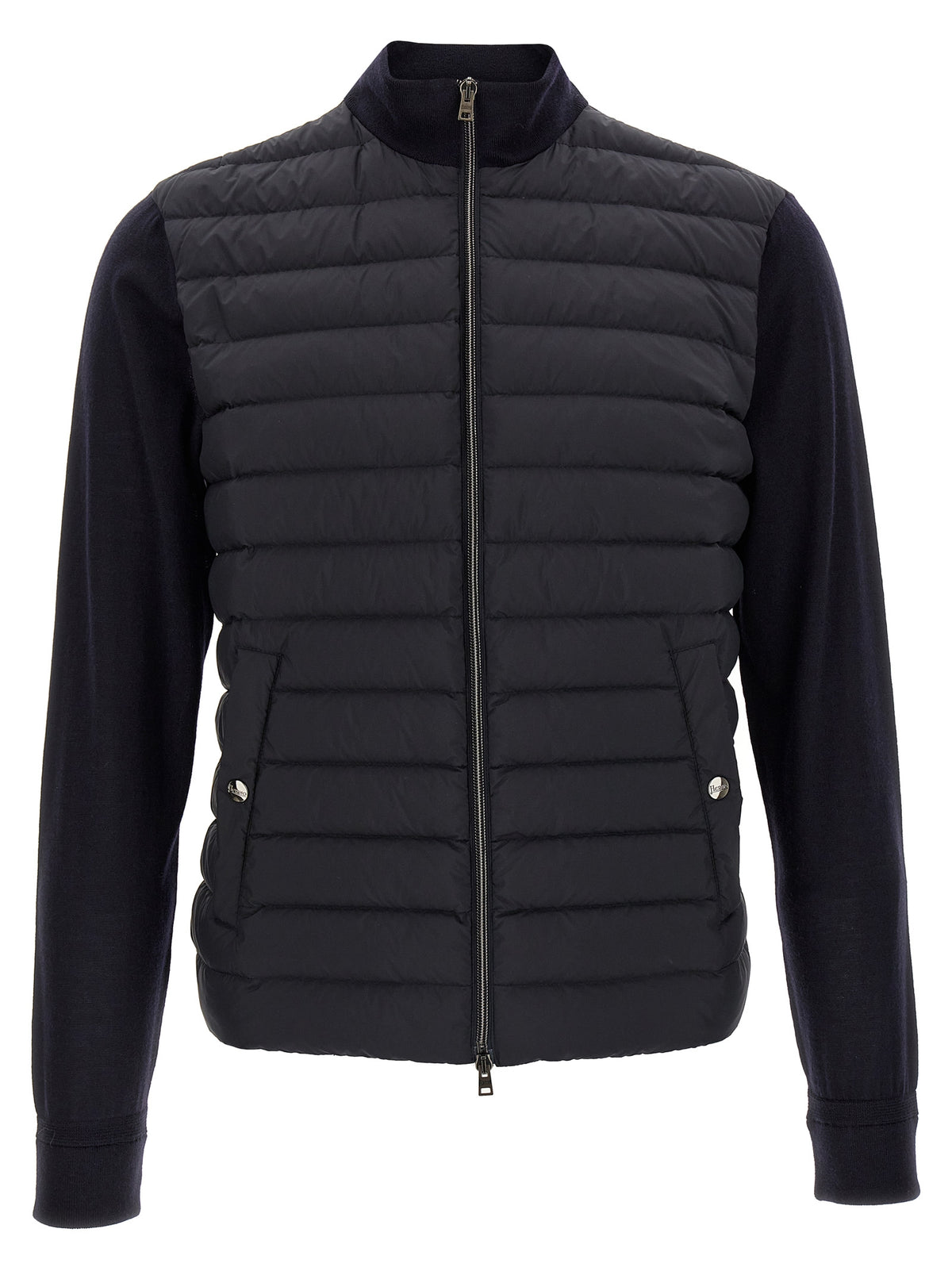Herno Blue Virgin Wool Cardigan