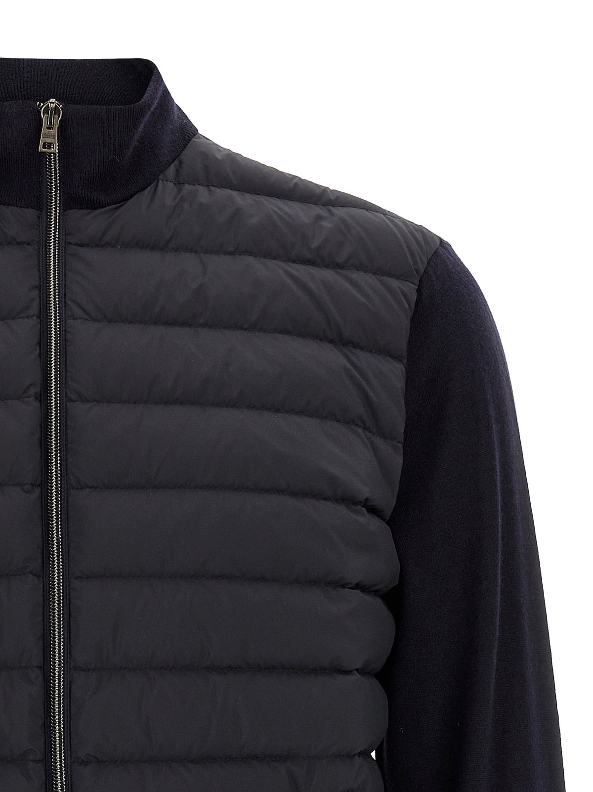 Herno Blue Virgin Wool Cardigan