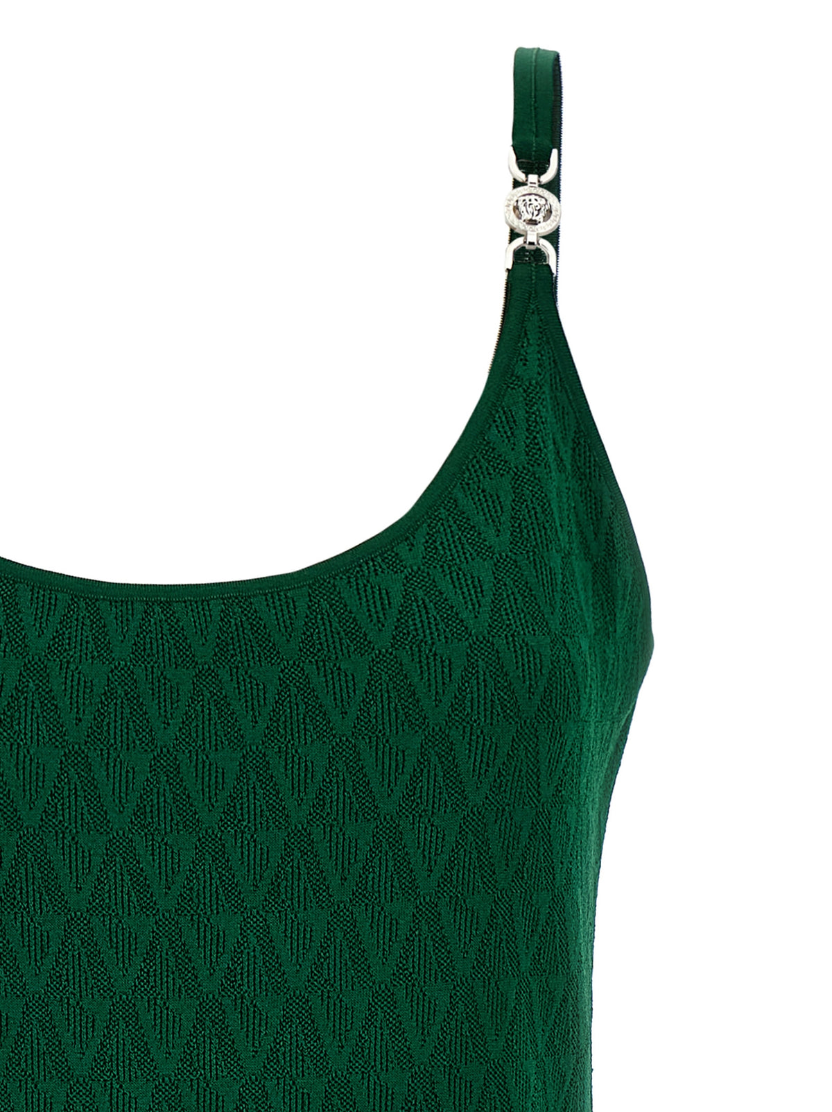 Versace Bicolor Viscose Midi Dress