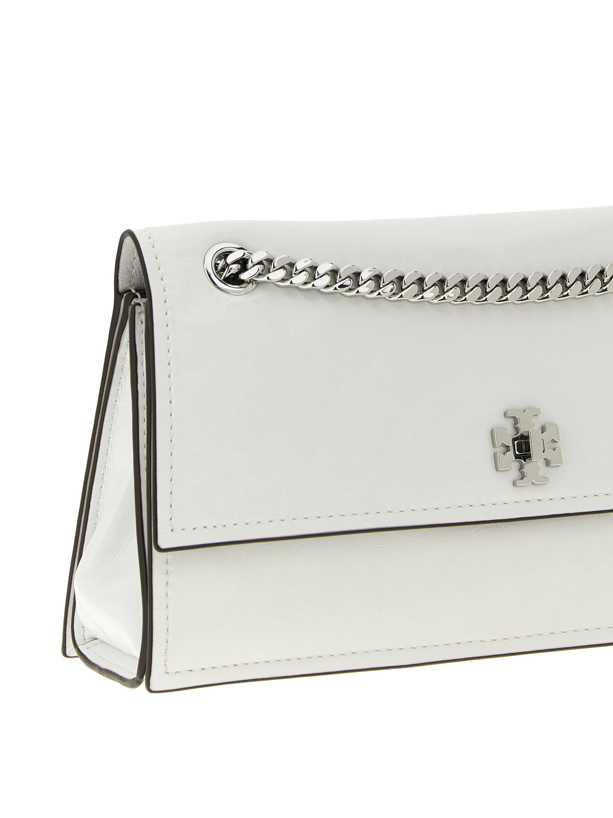Tory Burch White Lamb Leather Shoulder Bag