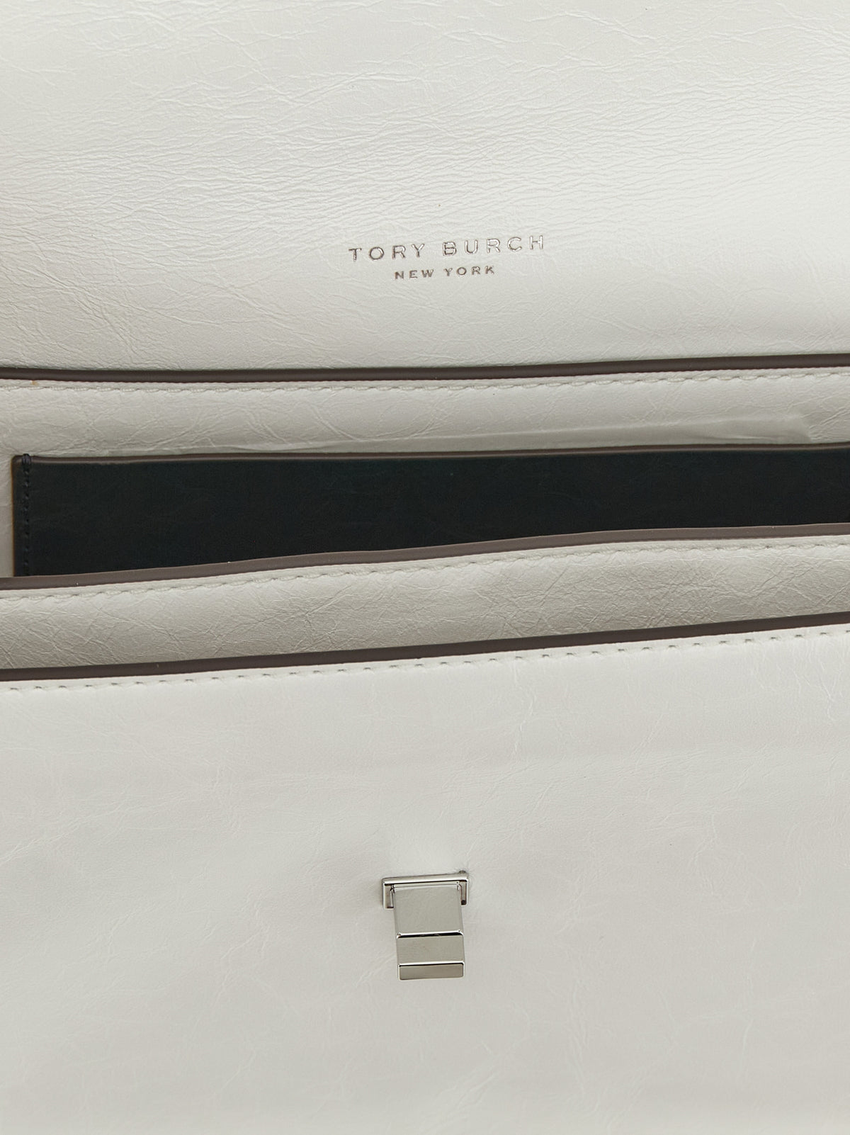 Tory Burch White Lamb Leather Shoulder Bag