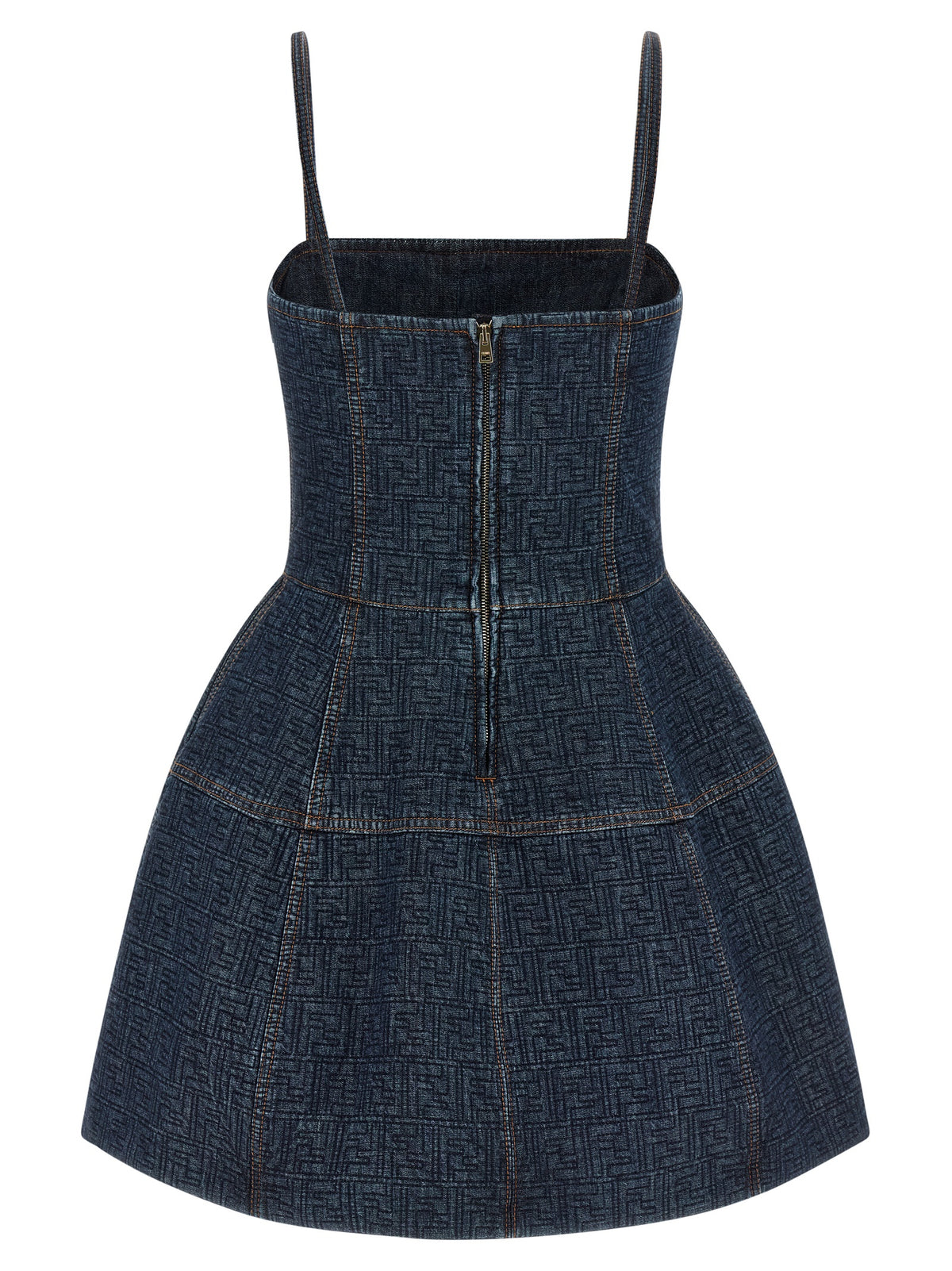 Fendi Blue Cotton Short Dress