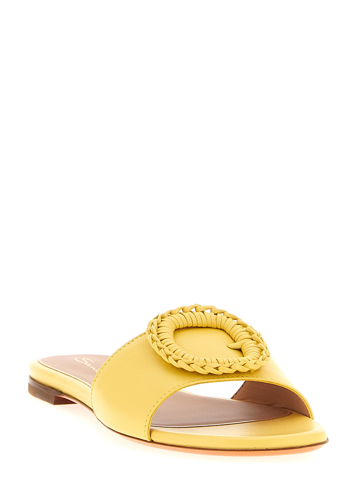 Santoni Bicolor Lamb Leather Slides