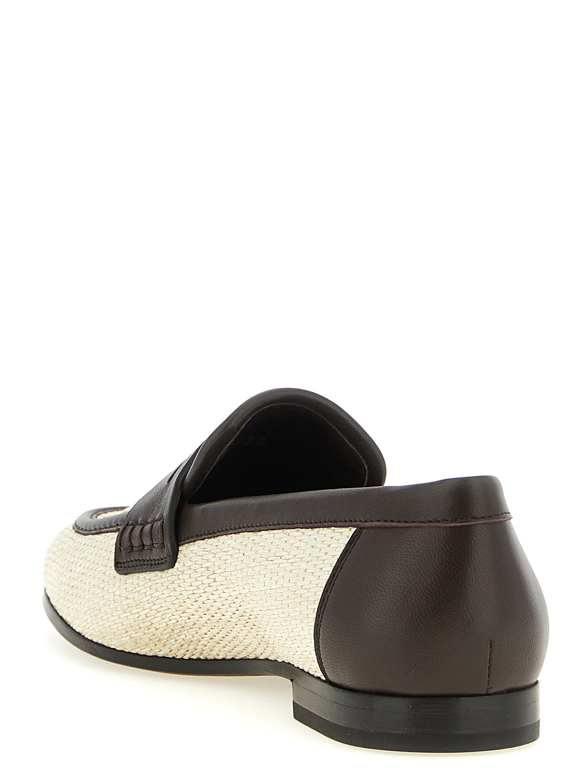 Brunello Cucinelli Beige Polyamide Slip-On Loafers