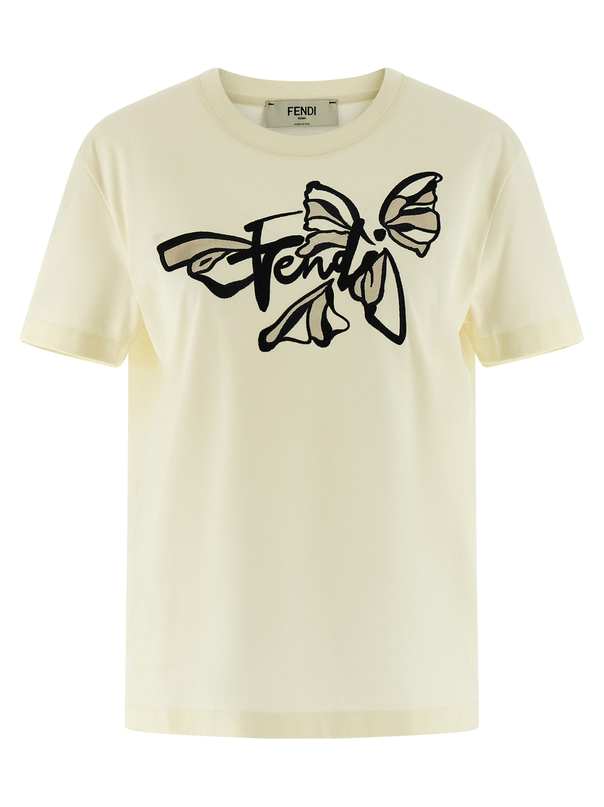 Fendi Beige Cotton T-Shirt