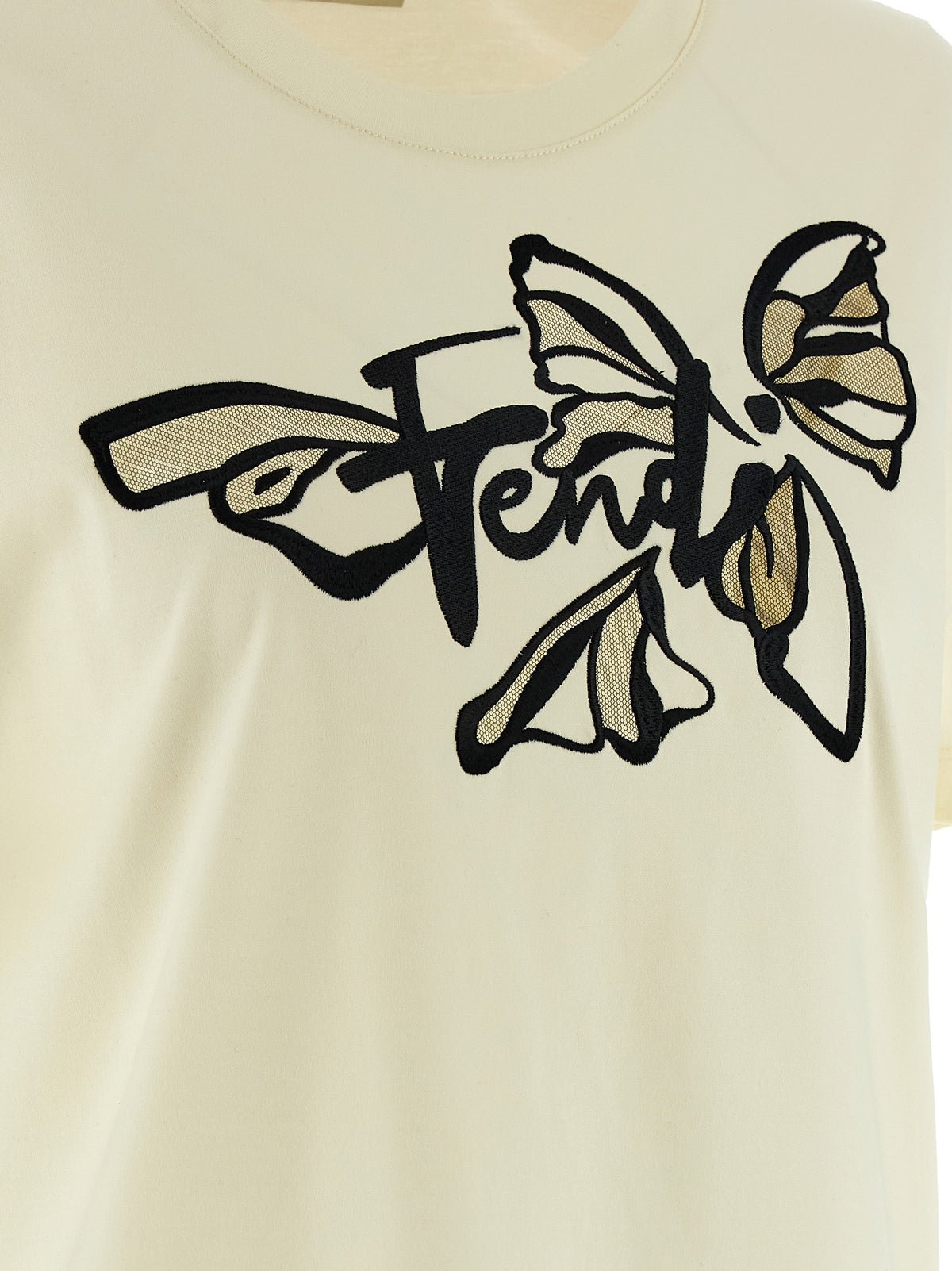 Fendi Beige Cotton T-Shirt