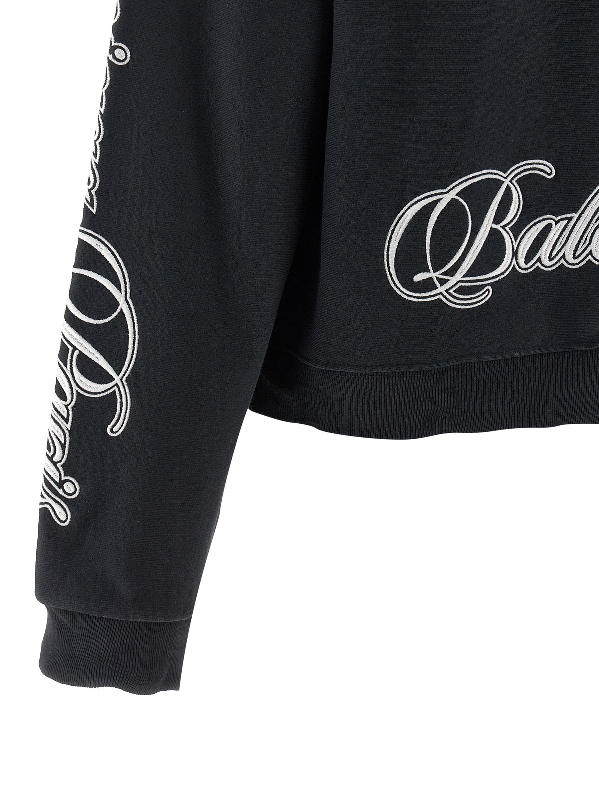 Balenciaga Black Cotton Sweatshirt