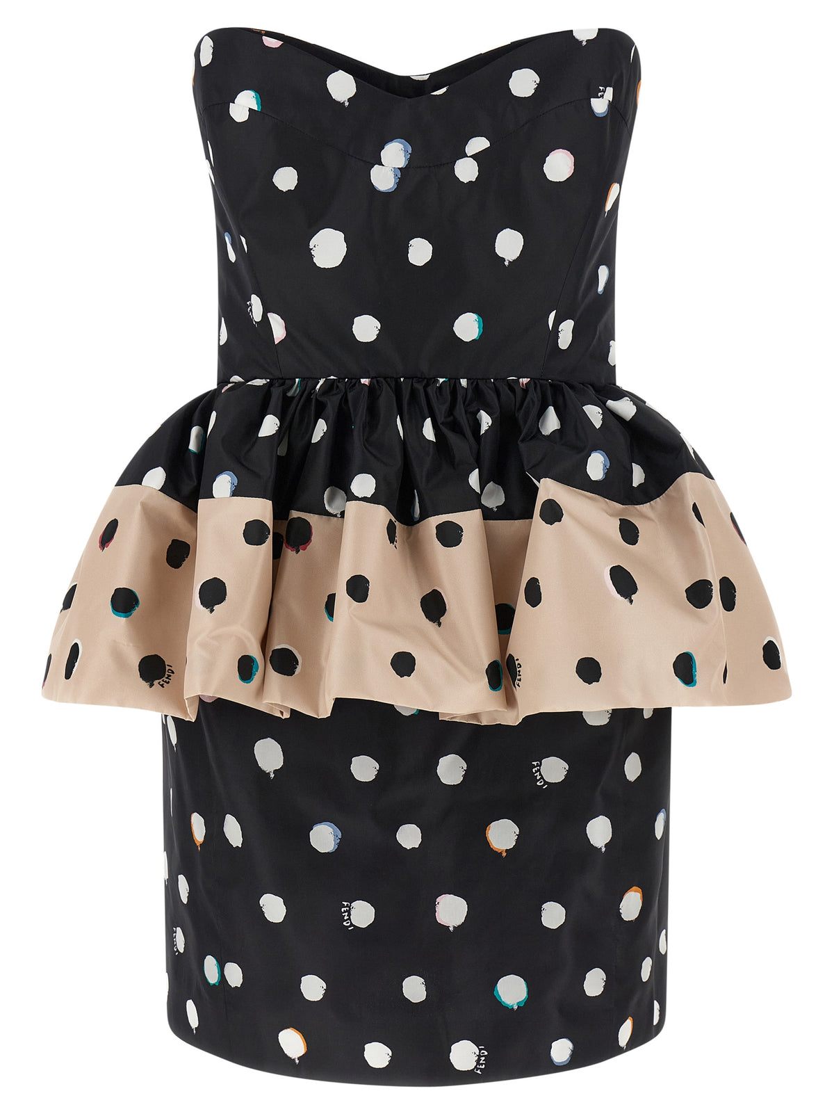 Fendi Black Silk Short Dress
