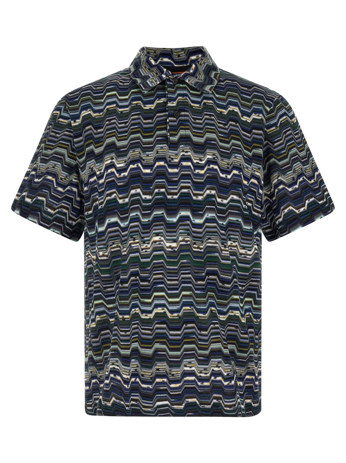 Missoni Blue Cotton Polo Shirt