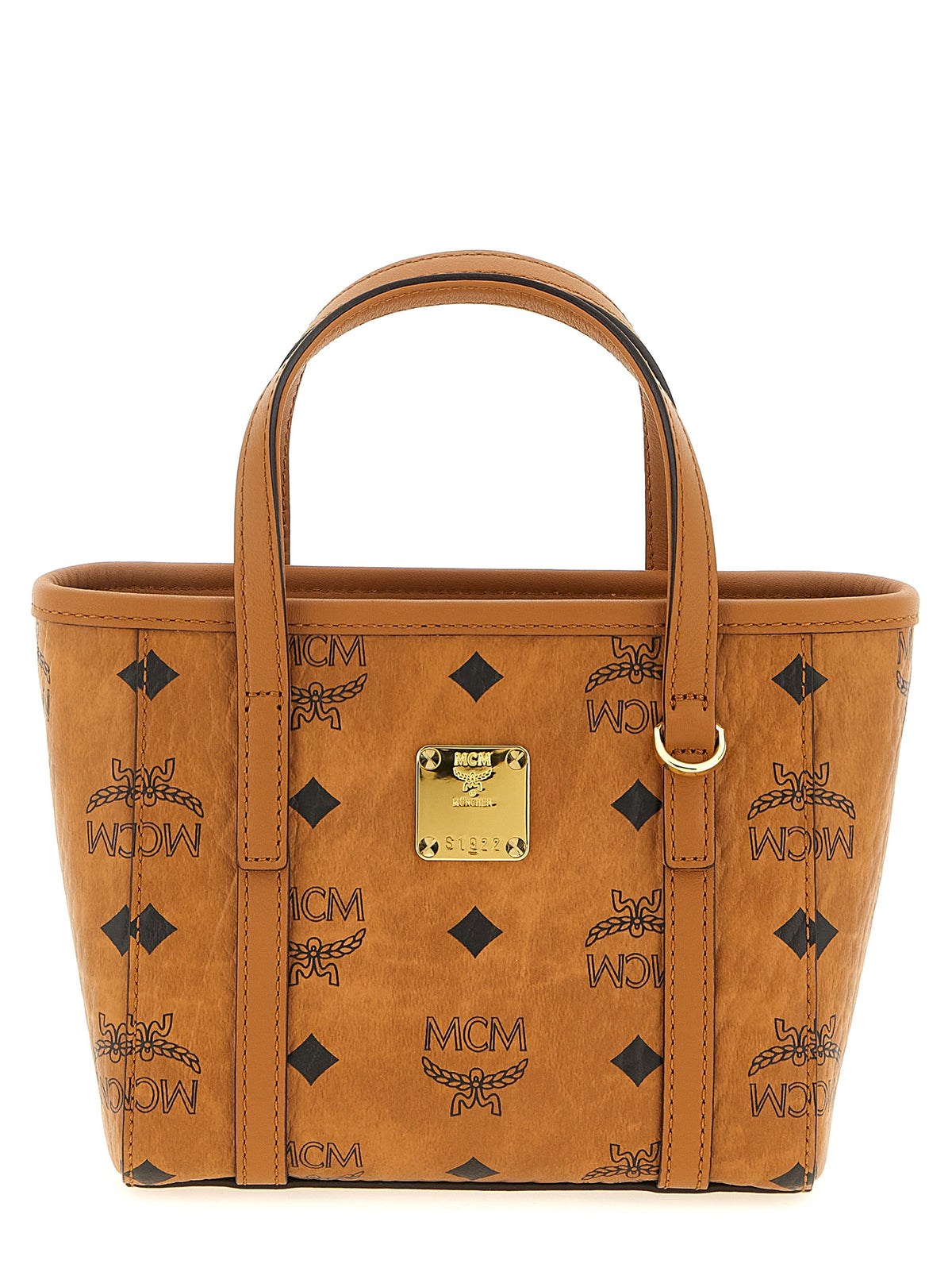 MCM Brown Polyethylene Tote Bag