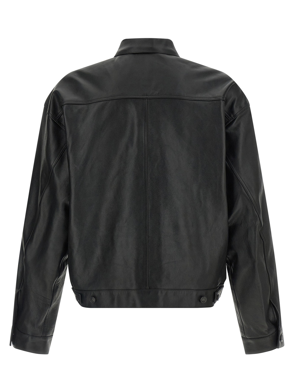 Balenciaga Black Buffalo Leather Leather Jacket