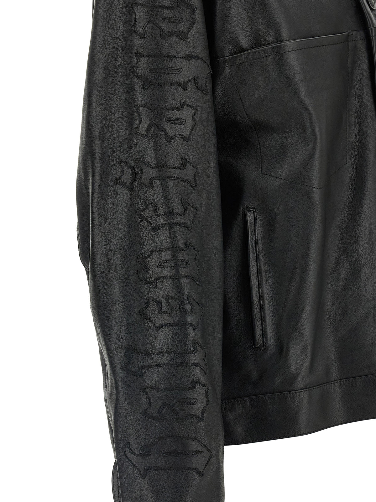 Balenciaga Black Buffalo Leather Leather Jacket