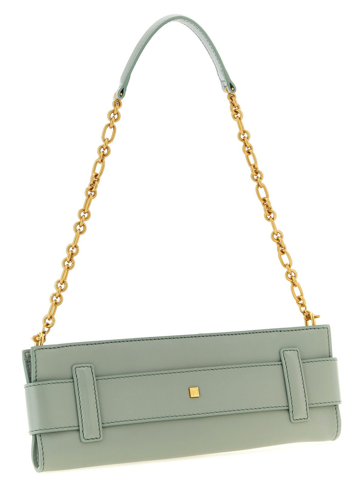 Balmain Bicolor Calfskin Clutch Bag
