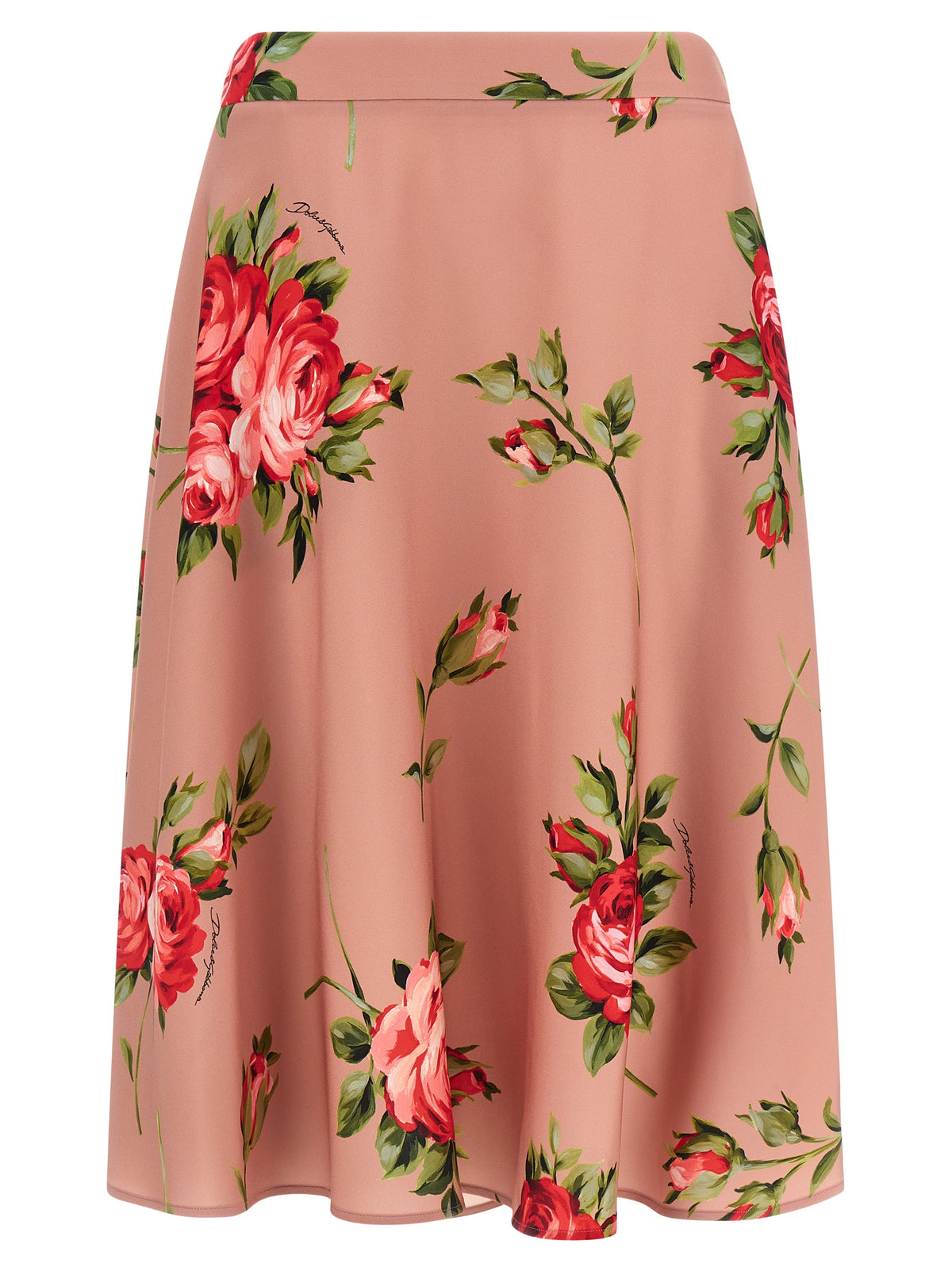 Dolce & Gabbana Multicolor Silk Midi Skirt