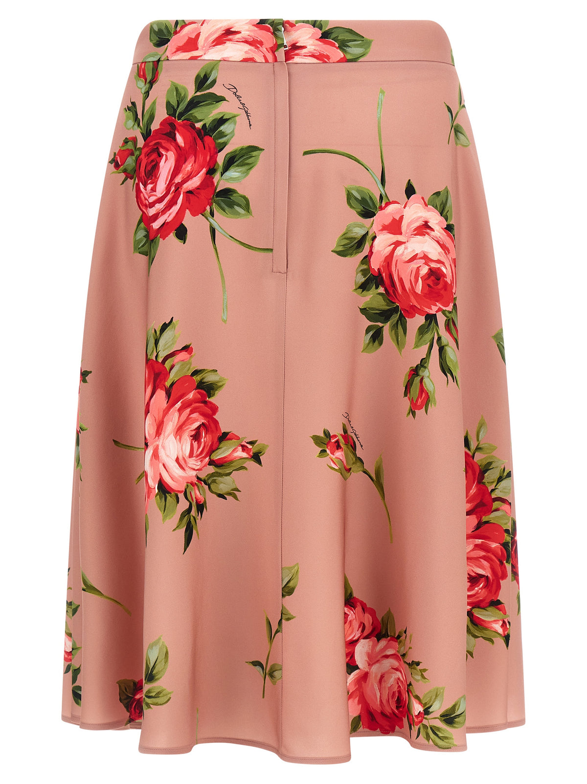 Dolce & Gabbana Multicolor Silk Midi Skirt