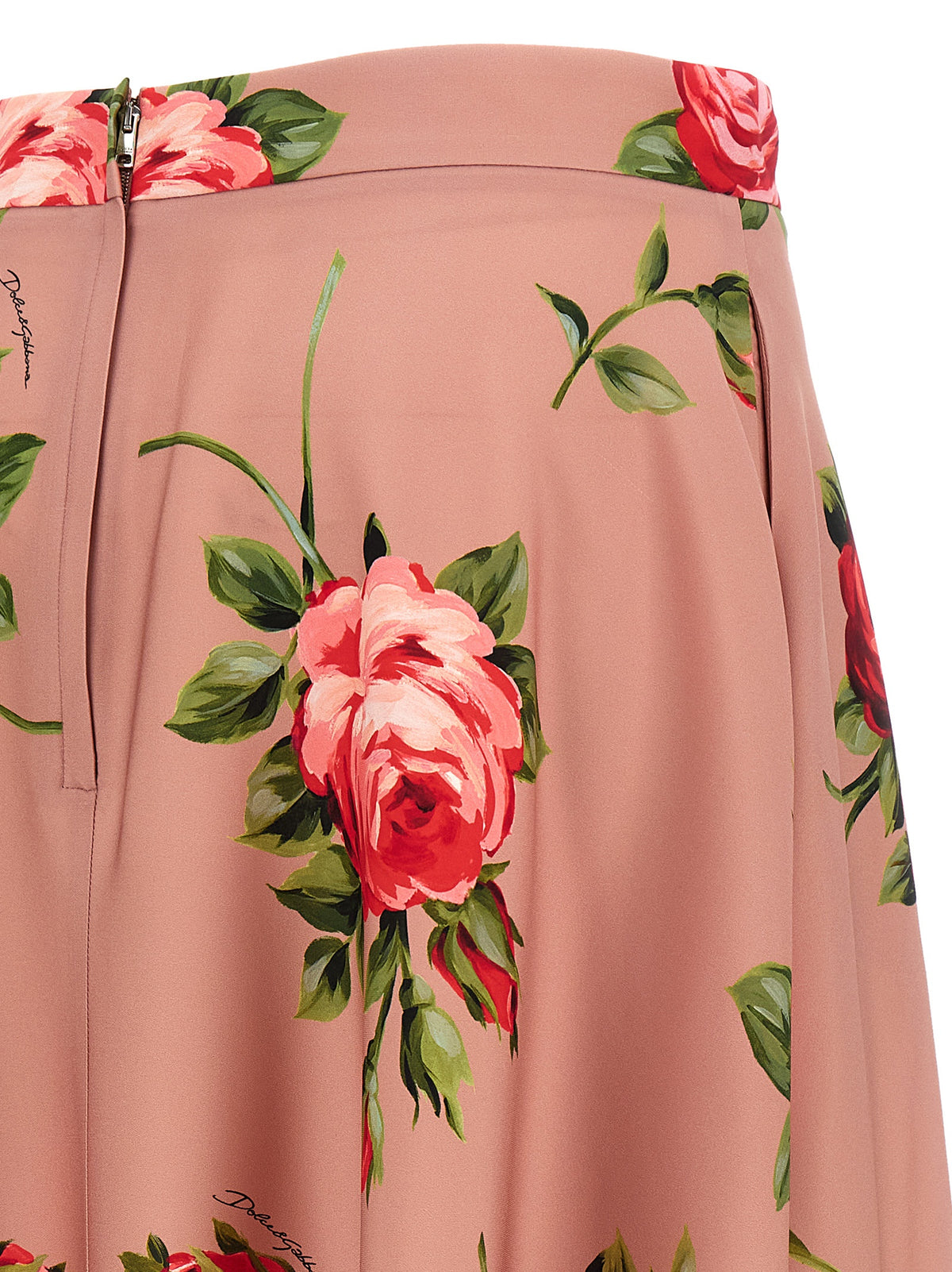Dolce & Gabbana Multicolor Silk Midi Skirt