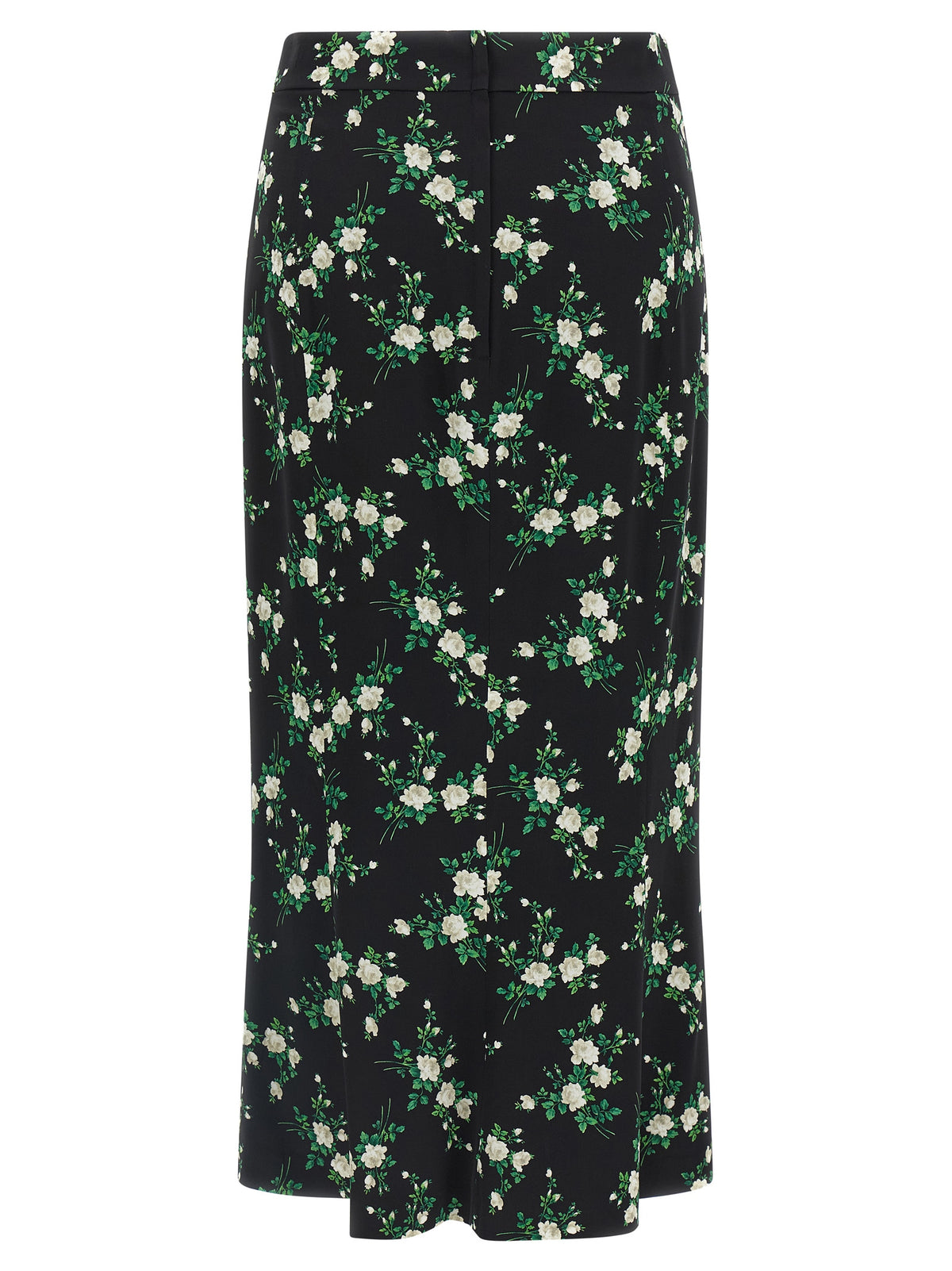 Dolce & Gabbana Black Silk Midi Skirt