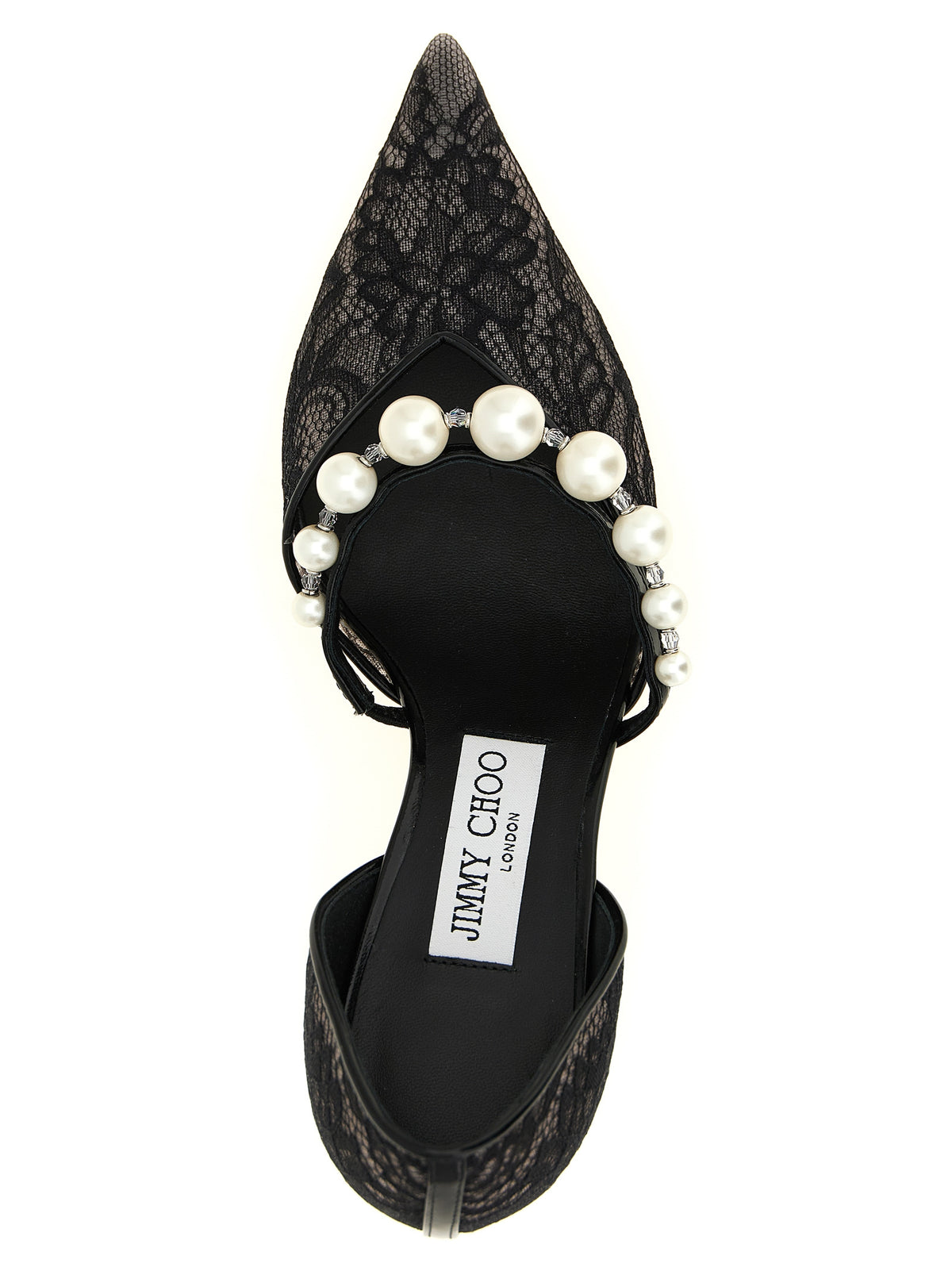 Jimmy Choo Black Tencel Mid Heel Pumps