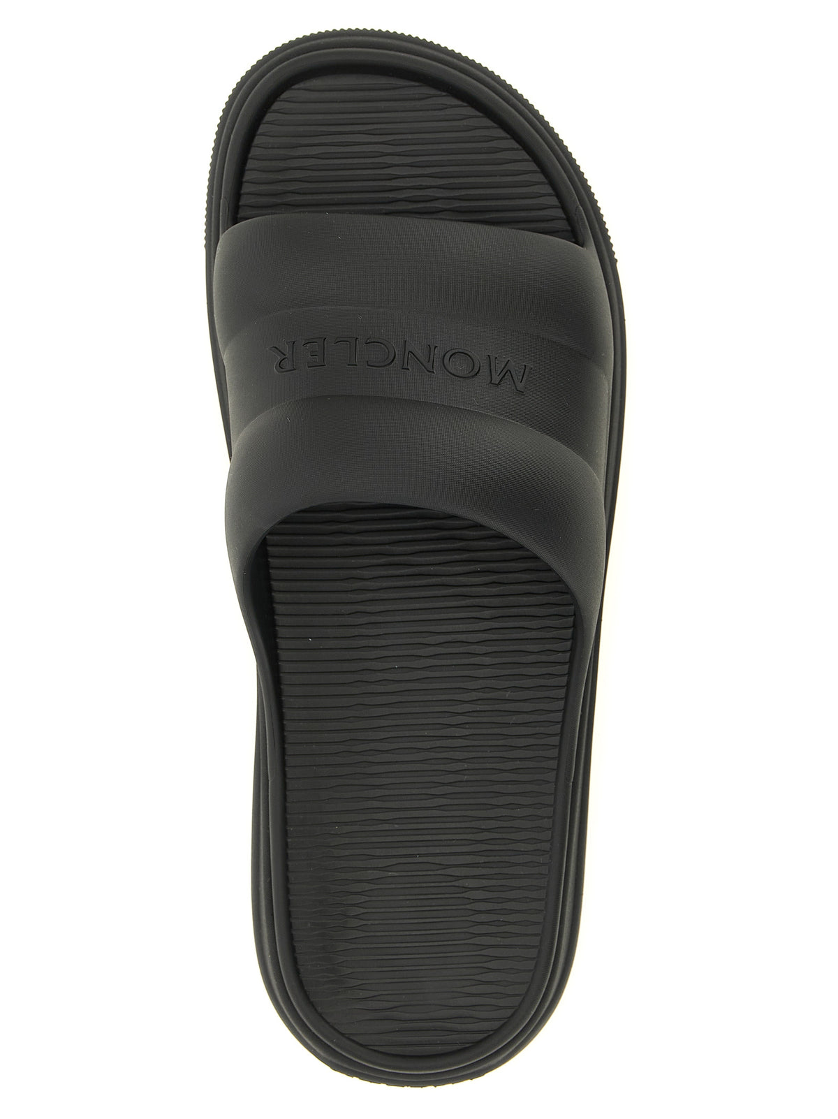 Moncler Black Elastane Slides