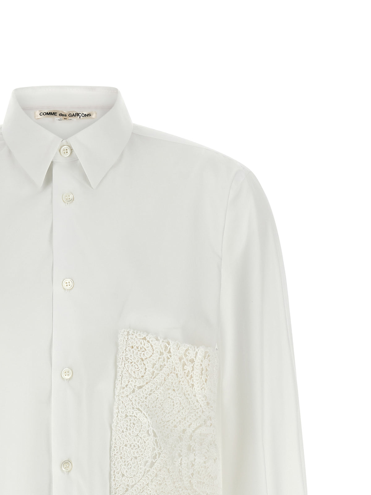 Comme Des Garçons White Cotton Blouse