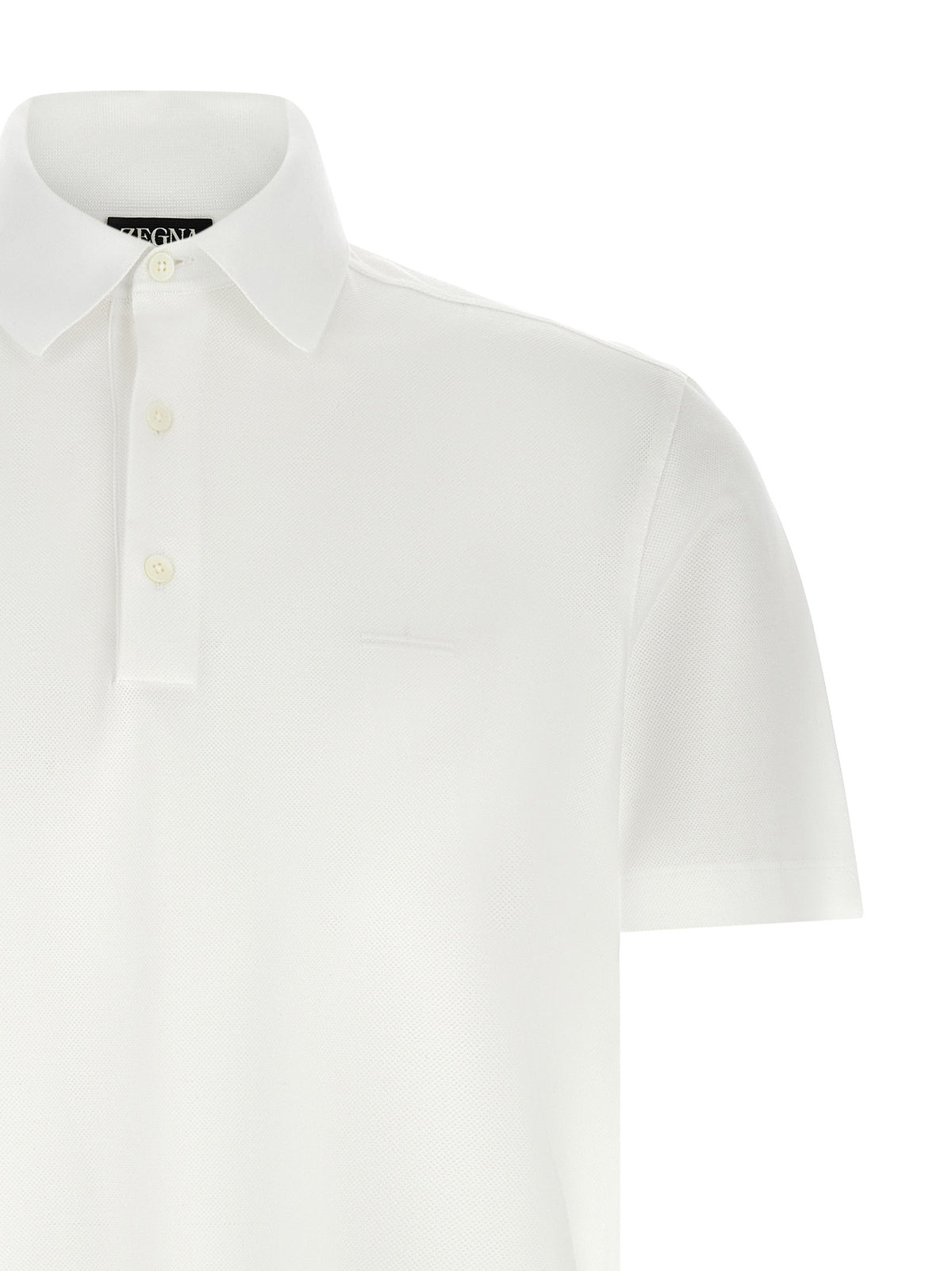 ZEGNA White Cotton Polo Shirt