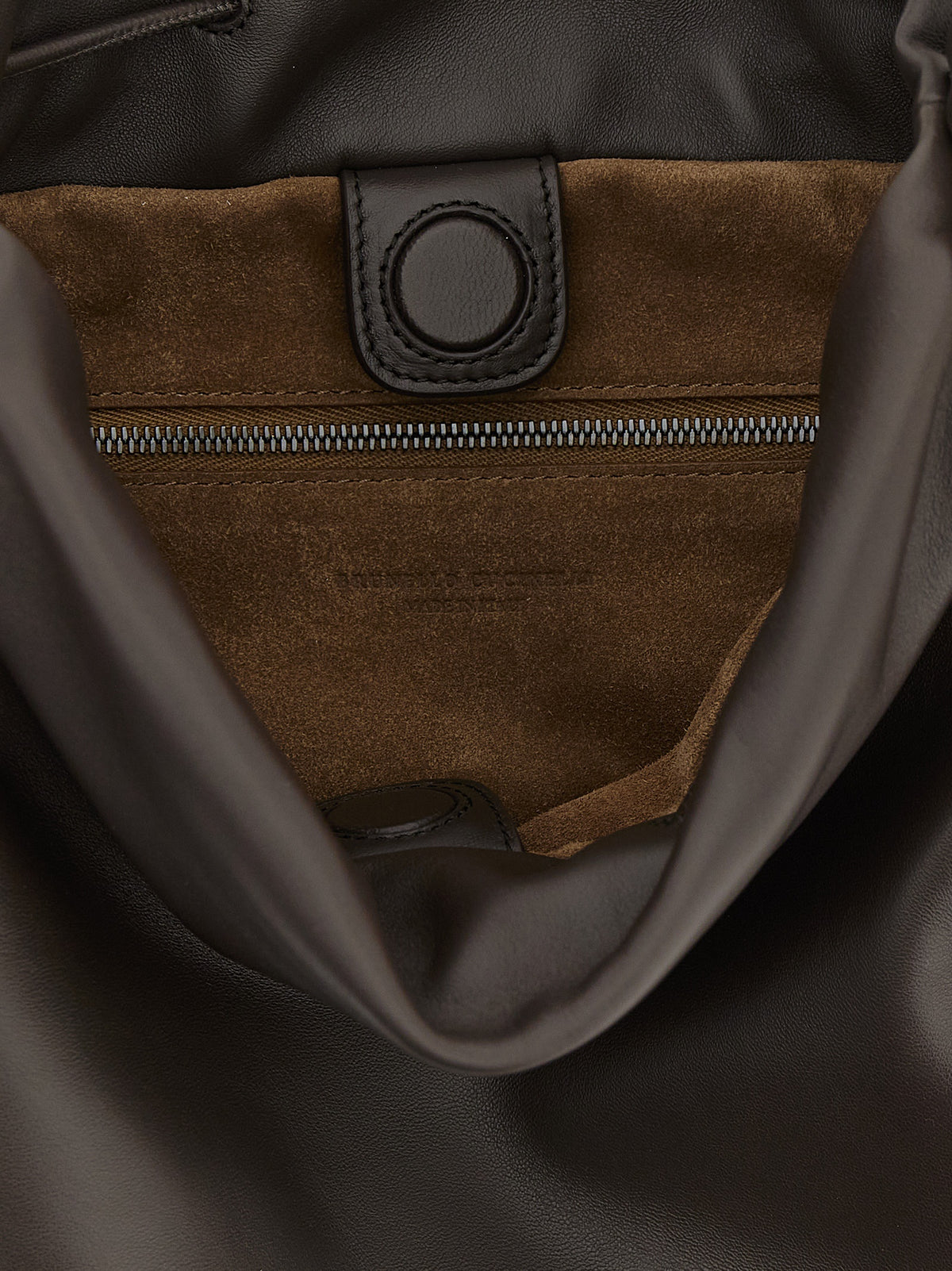 Brunello Cucinelli Brown Lamb Leather Handbag