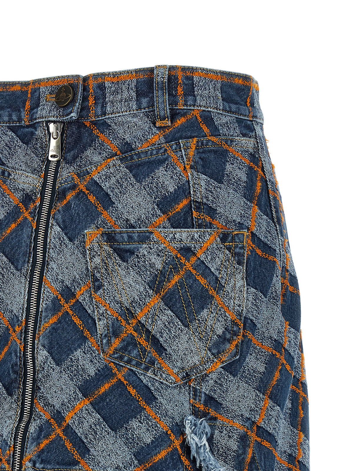 Vivienne Westwood Blue Cotton Long Skirt
