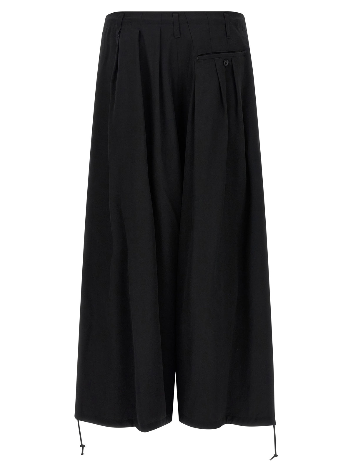 Yohji Yamamoto Black Triacetate Casual Pants