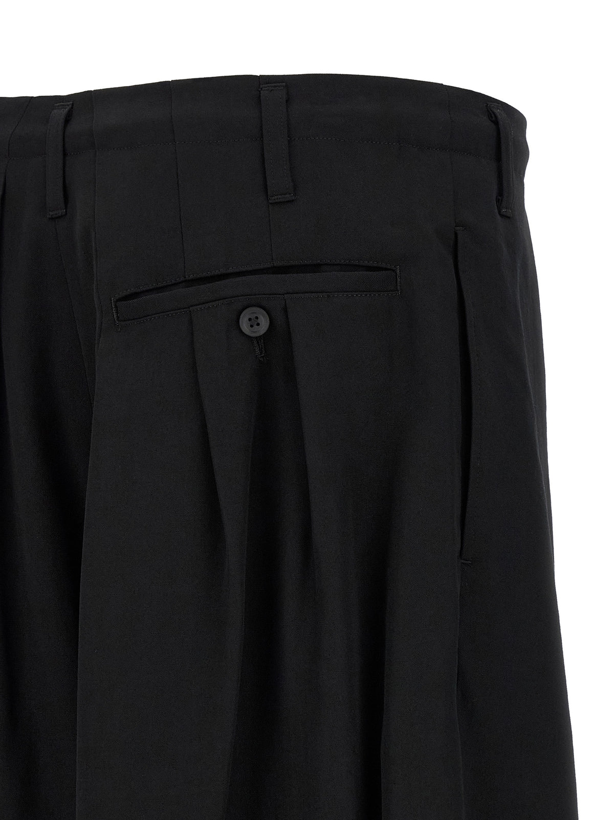 Yohji Yamamoto Black Triacetate Casual Pants