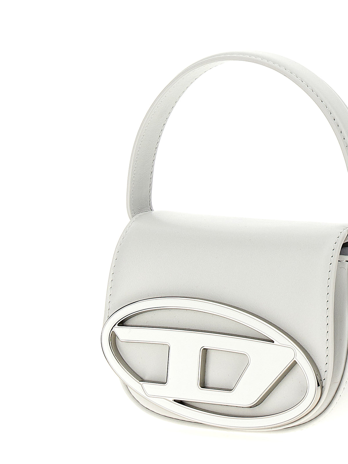 Diesel White Cowhide Handbag