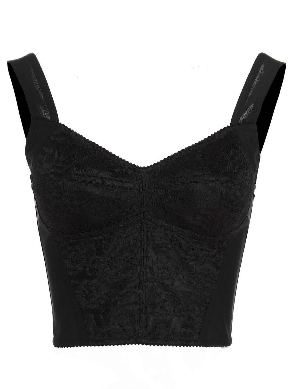 Dolce & Gabbana Black Polyamide Tank Tops