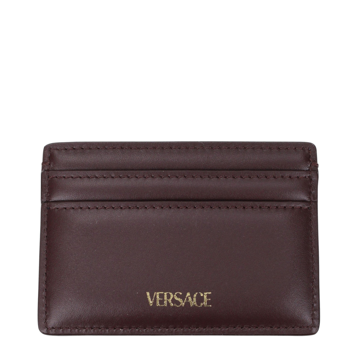 Versace Brown Leather Cardholder